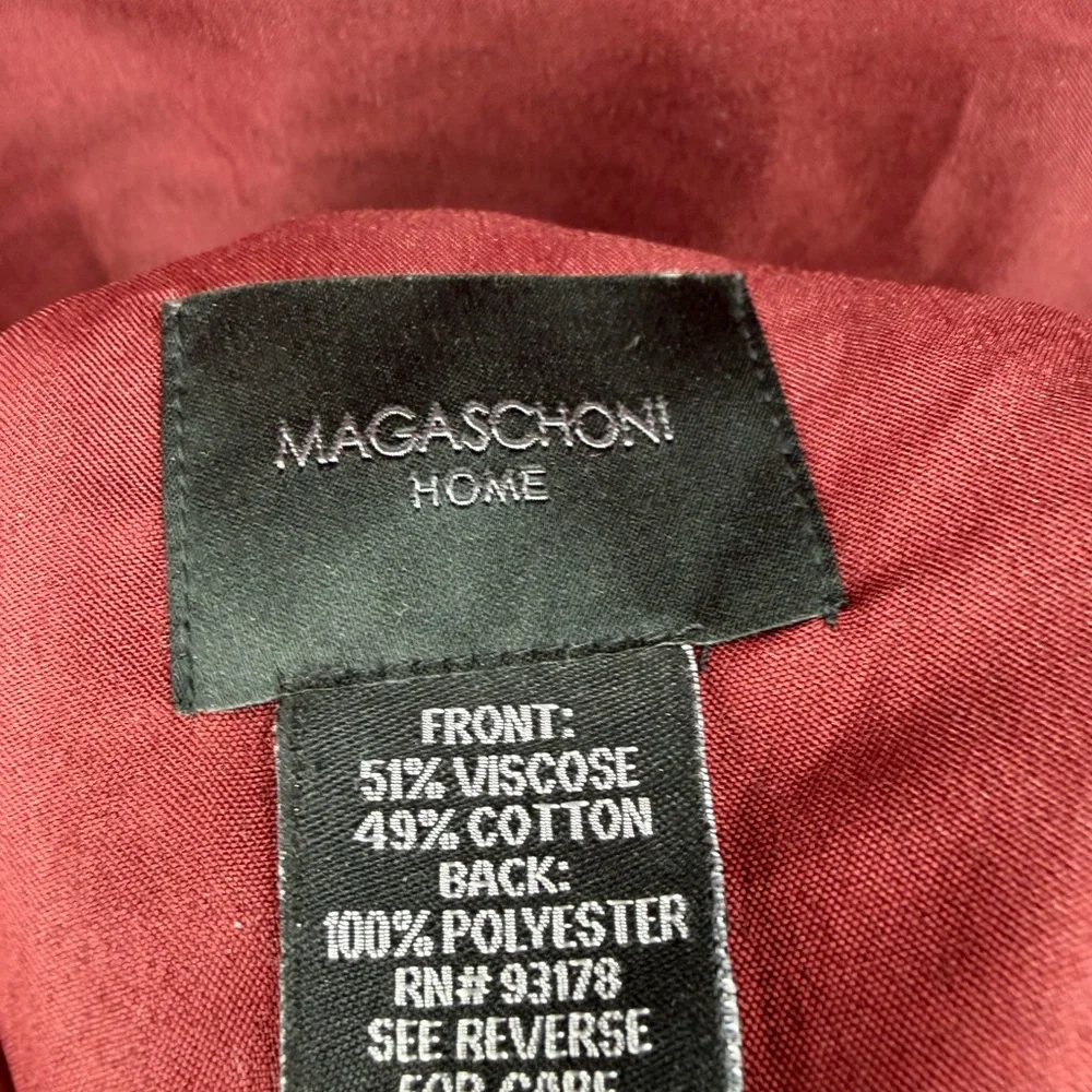 Magaschoni Home Maroon Burgundy Table Runner Textured  89x16